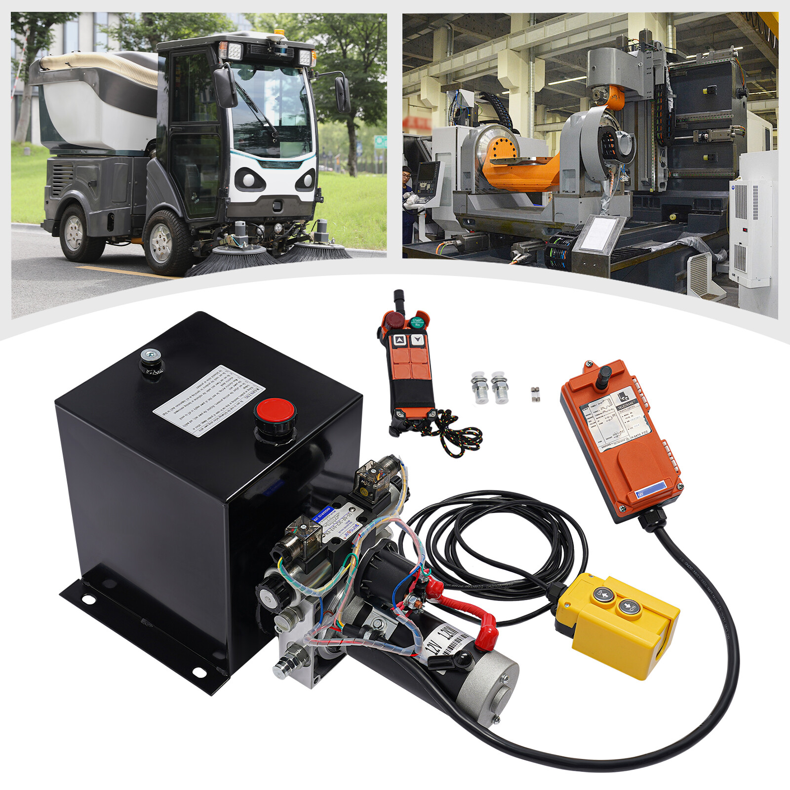 8QT Double Acting Hydraulic Pump with Wireless Remote Control – 12V DC
