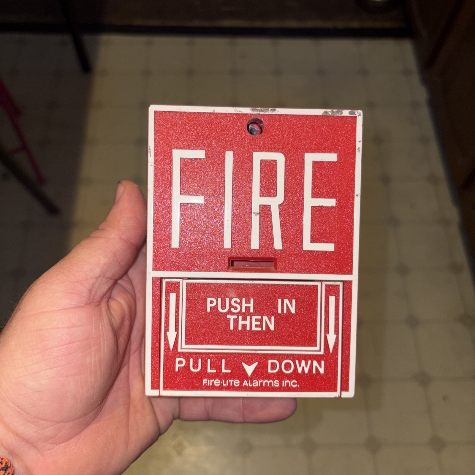 Fire-Lite Bg-10 Rev. F Manual Pull Station Fire Alarm 3 Amps 30 Volts TESTED