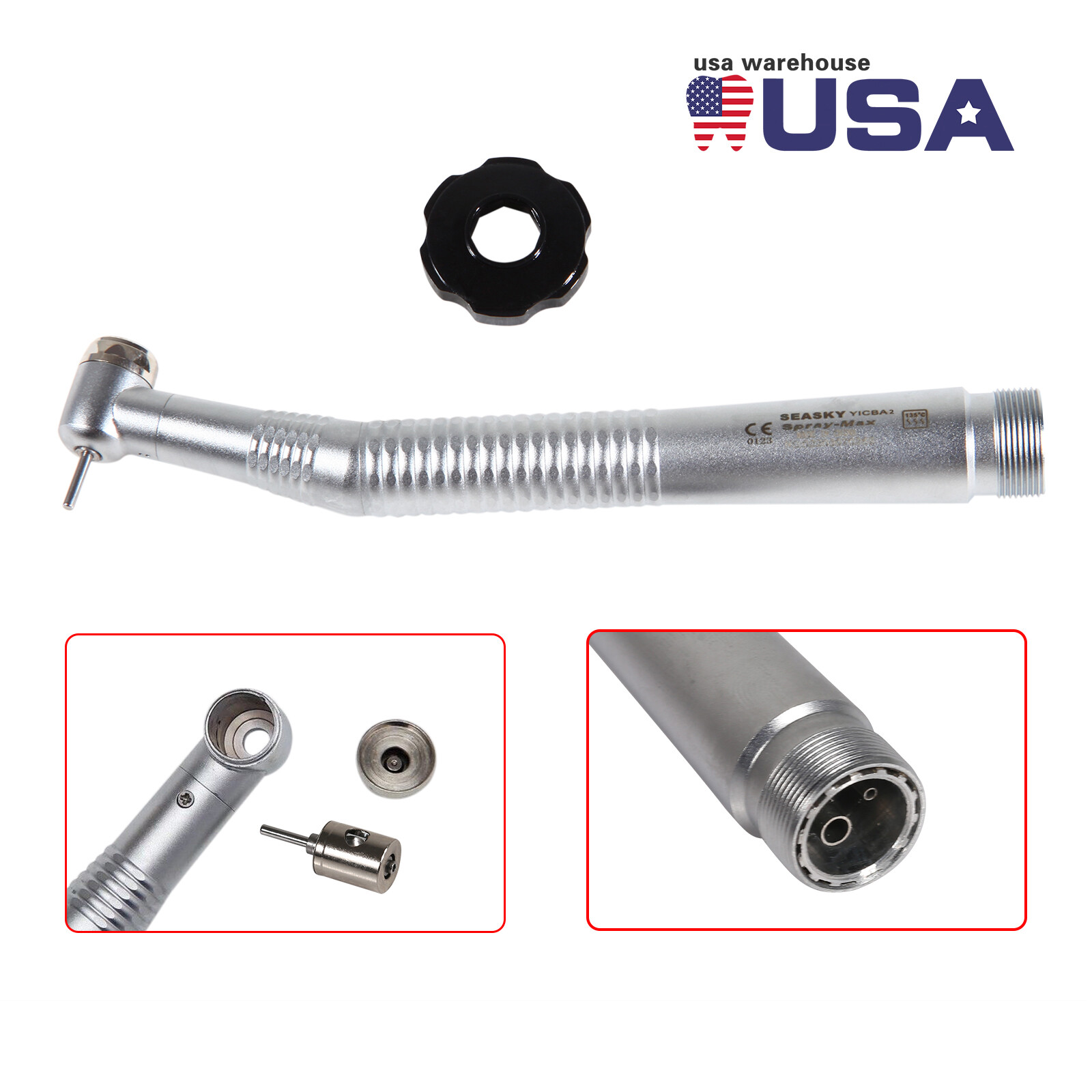 10 Pcs NSK Style Dental High Speed Push Button Turbine Handpiece 2 Hole Y1BA2
