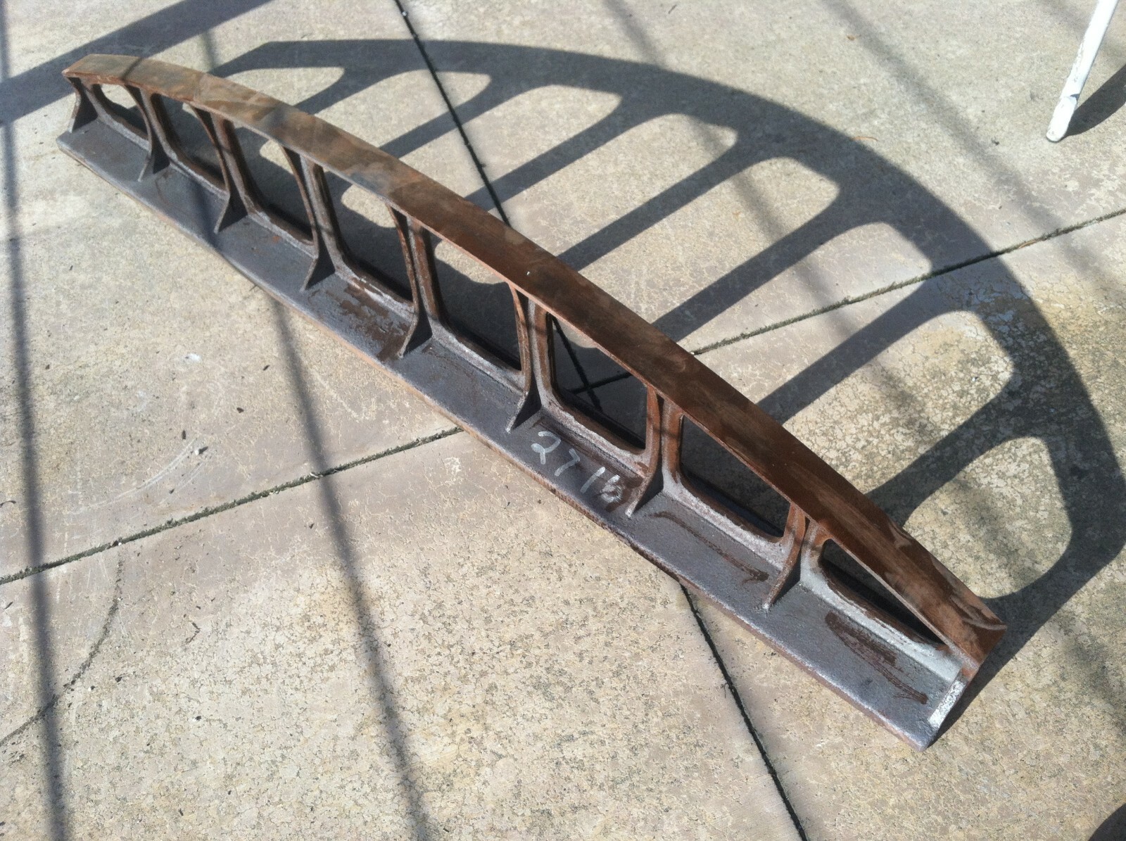 36″ Lightweight Cast Iron Camelback Straight Edge Featherweight Raw Casting
