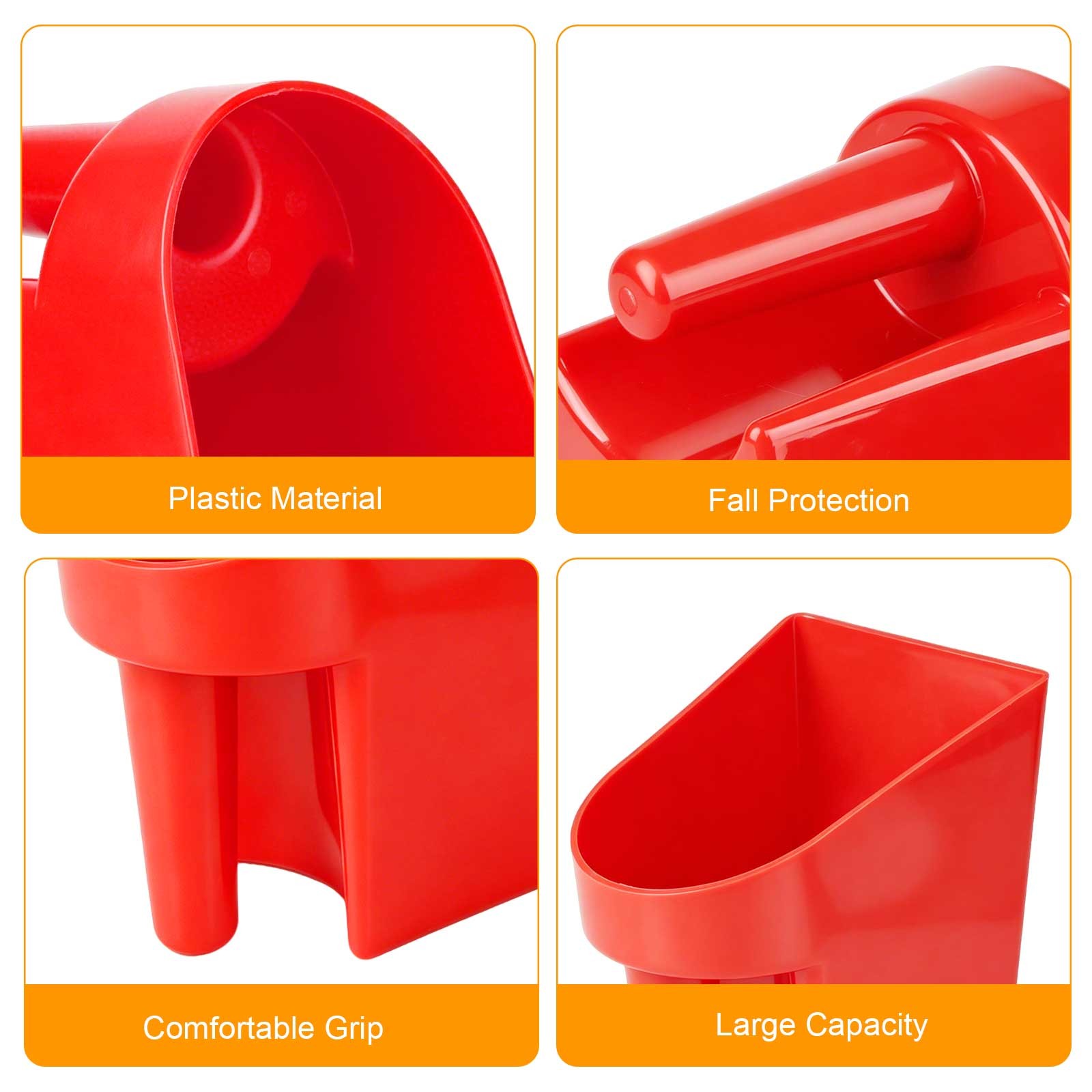 Feed Scoop Grain Shovel Plastic for Horse Chicken Pet Food Seed Farm Stable Tool