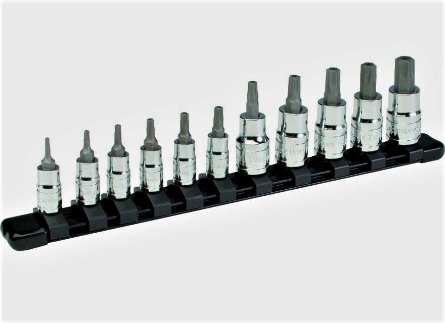 11pc Proto Blackhawk Tamper Resistant Proof Star Torx Bit Socket Set HW-9511TT