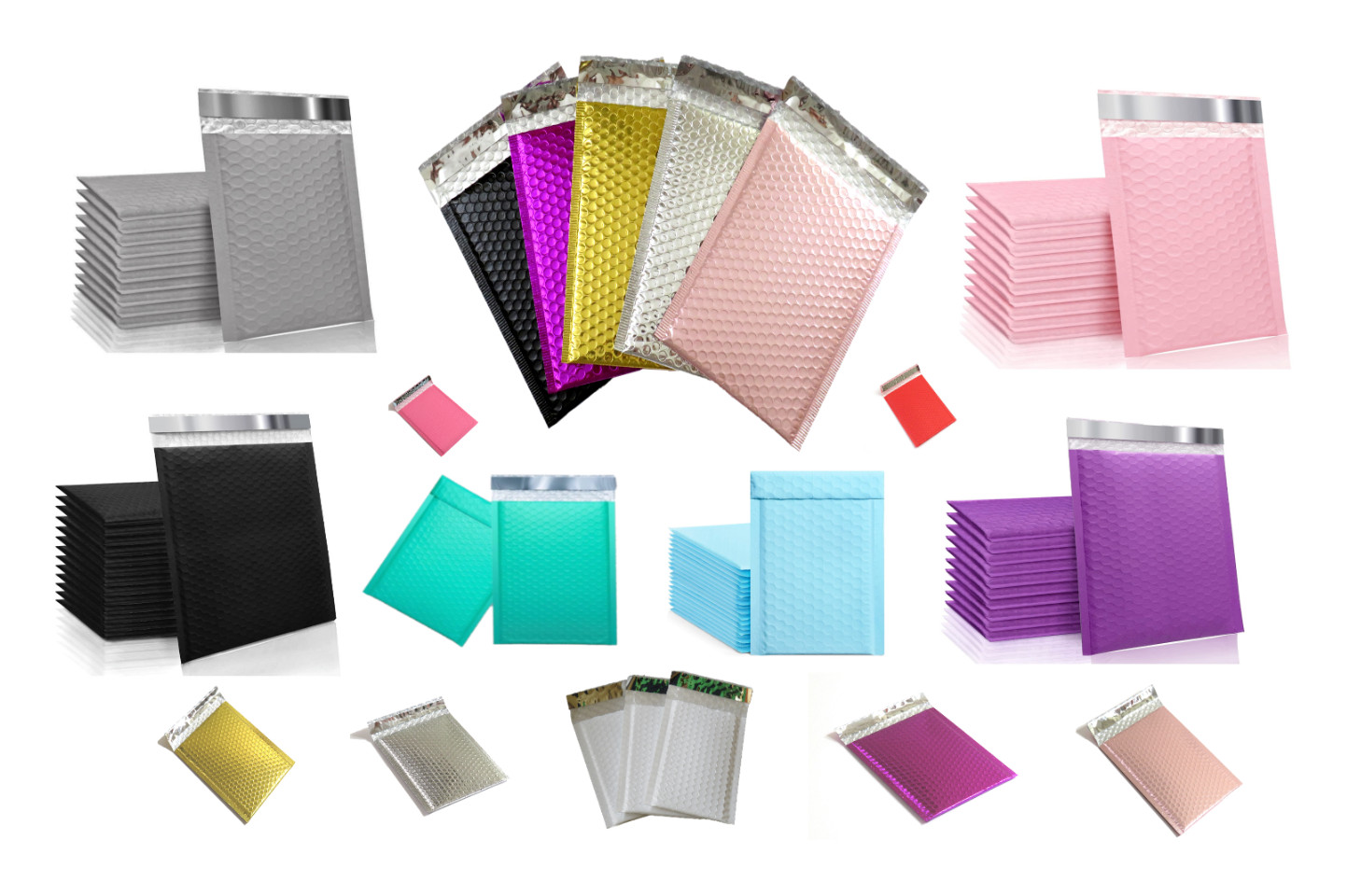 POLY BUBBLE MAILERS COLORS HIGH QUALITY SIZE 4×7» 5×7» 6×9» 8X11»
