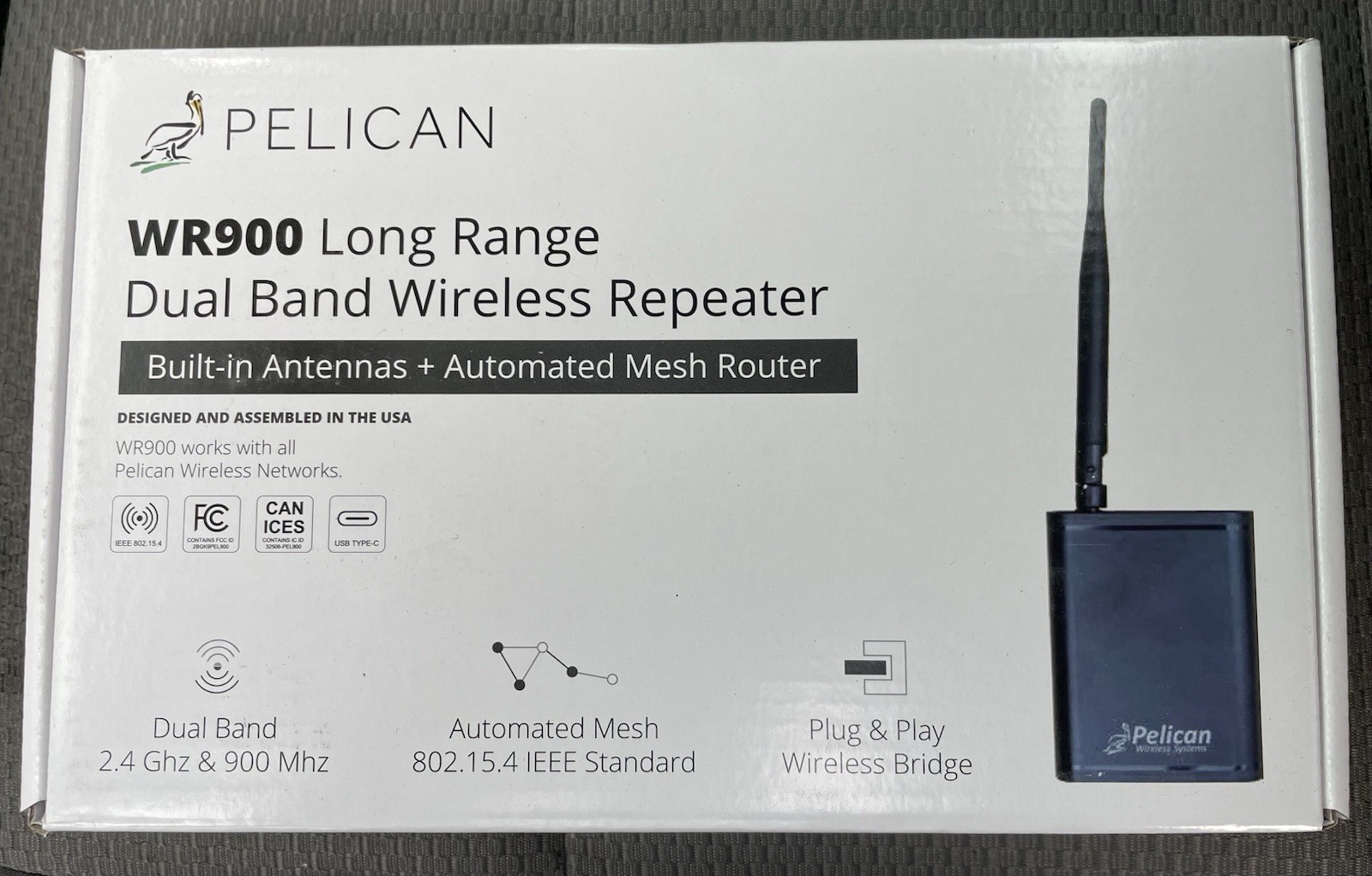 Pelican Wireless Systems WR900 Wireless Long Range Dual Band Repeater-New