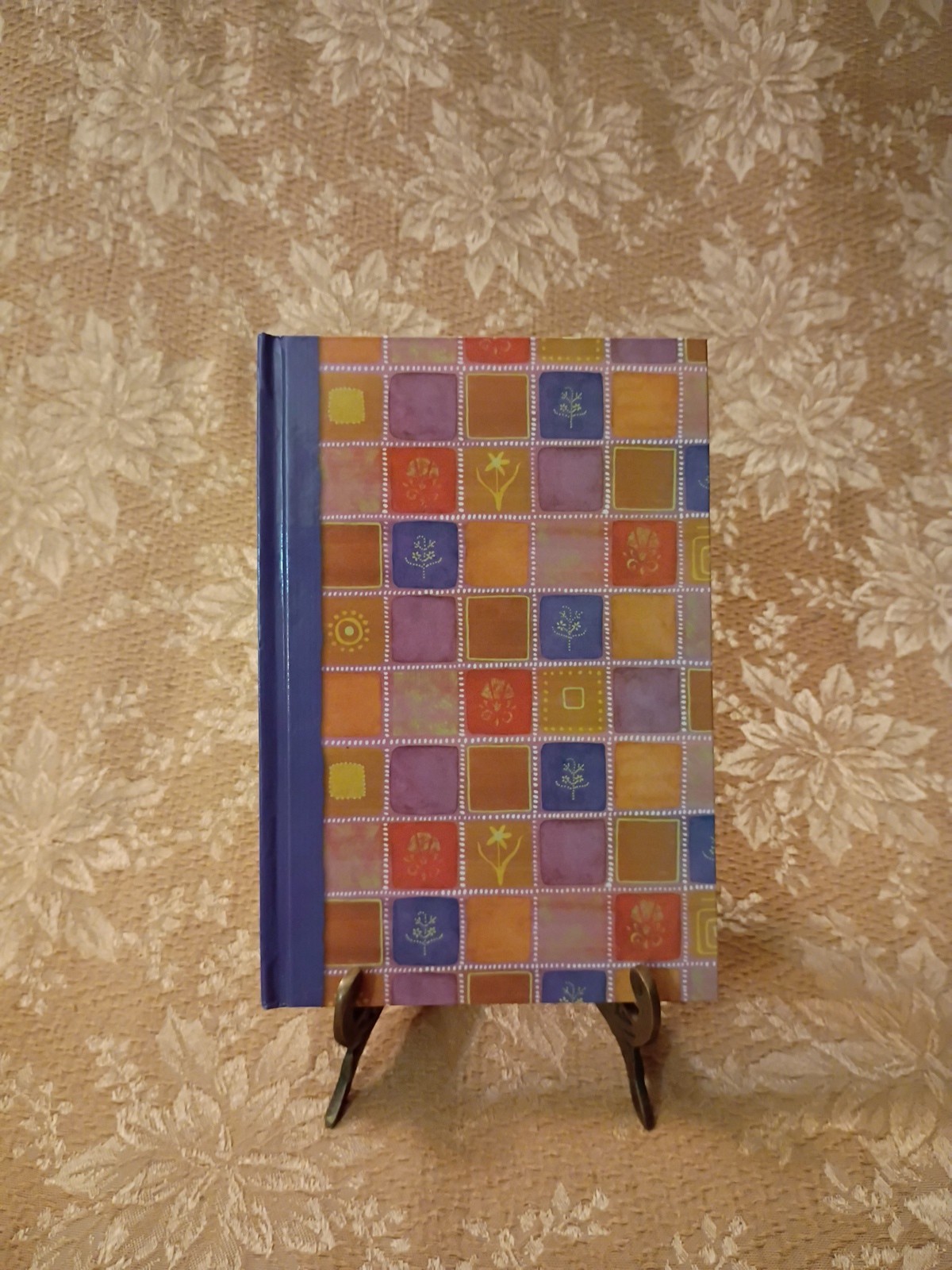 2002 Martin Designs Blank Lined Journal Hardcover Purple Patterned Diary Book