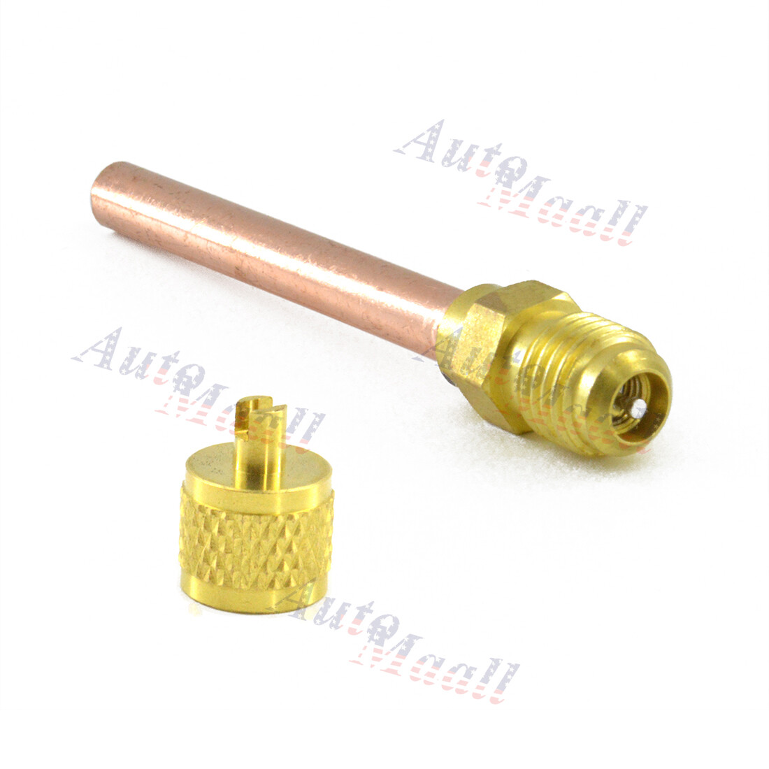 10pc Service Access Valve 1/4″ SAE *1/4 OD *2.75″ Stem Core AC Refrigeration Kit