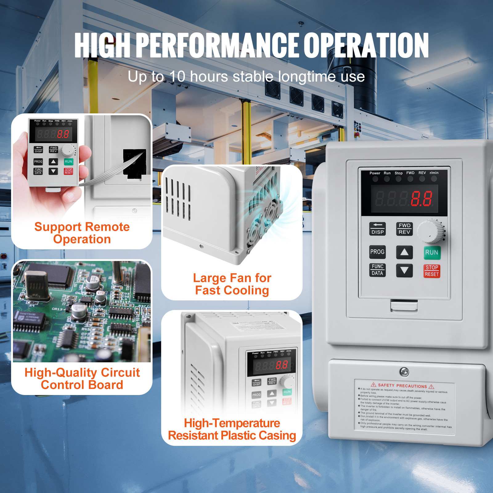 5HP 4KW 220V Variable Frequency Drive VFD for 3-Phase Motor Speed Control