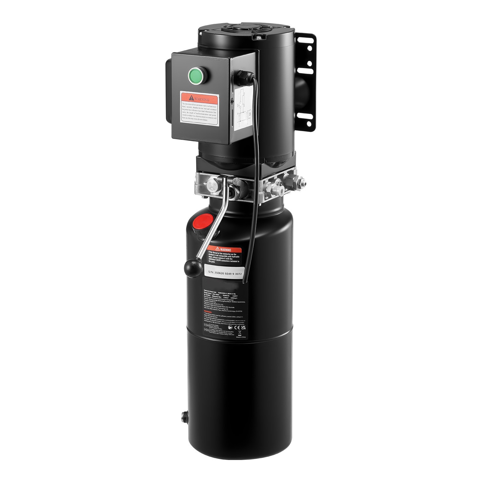 Uimoso 2.5 Gal/10 Qt Car Lift Hydraulic Power Unit Pack 220V AC Post Lift Pum