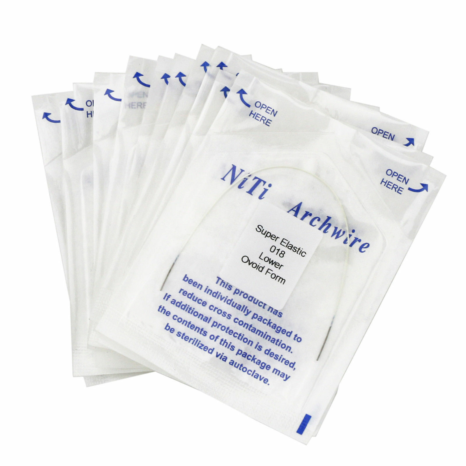 40 Pcs Dental Color Coated Niti Arch Wire Round Super Elastic Upper/Lower