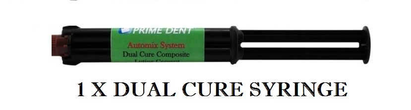 Quality Prime Dent Dual Cure Luting Cement 1 x 10g Syringe & tips White 100-122