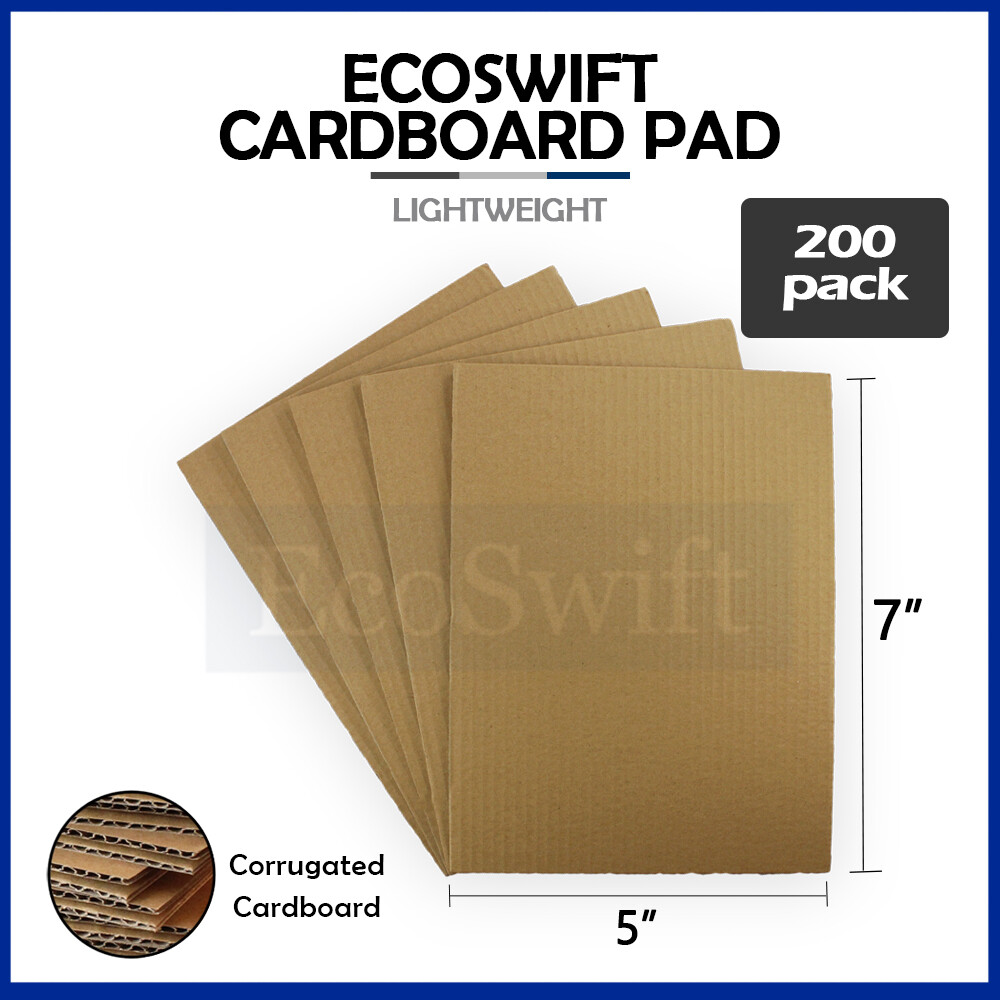 200 5×7 EcoSwift Corrugated Cardboard Pads Filler Inserts Sheet 1/8″ Thick 5 x 7