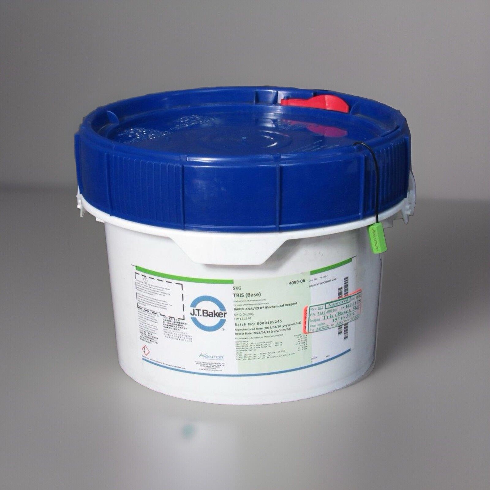* 5Kg JT Baker 4099-06 TRIS Base Biochemical Reagent Grade