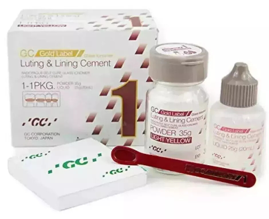 GC Gold Label Radiopaque Luting & Lining Glass Ionomer Cement 1- (1 PKG)