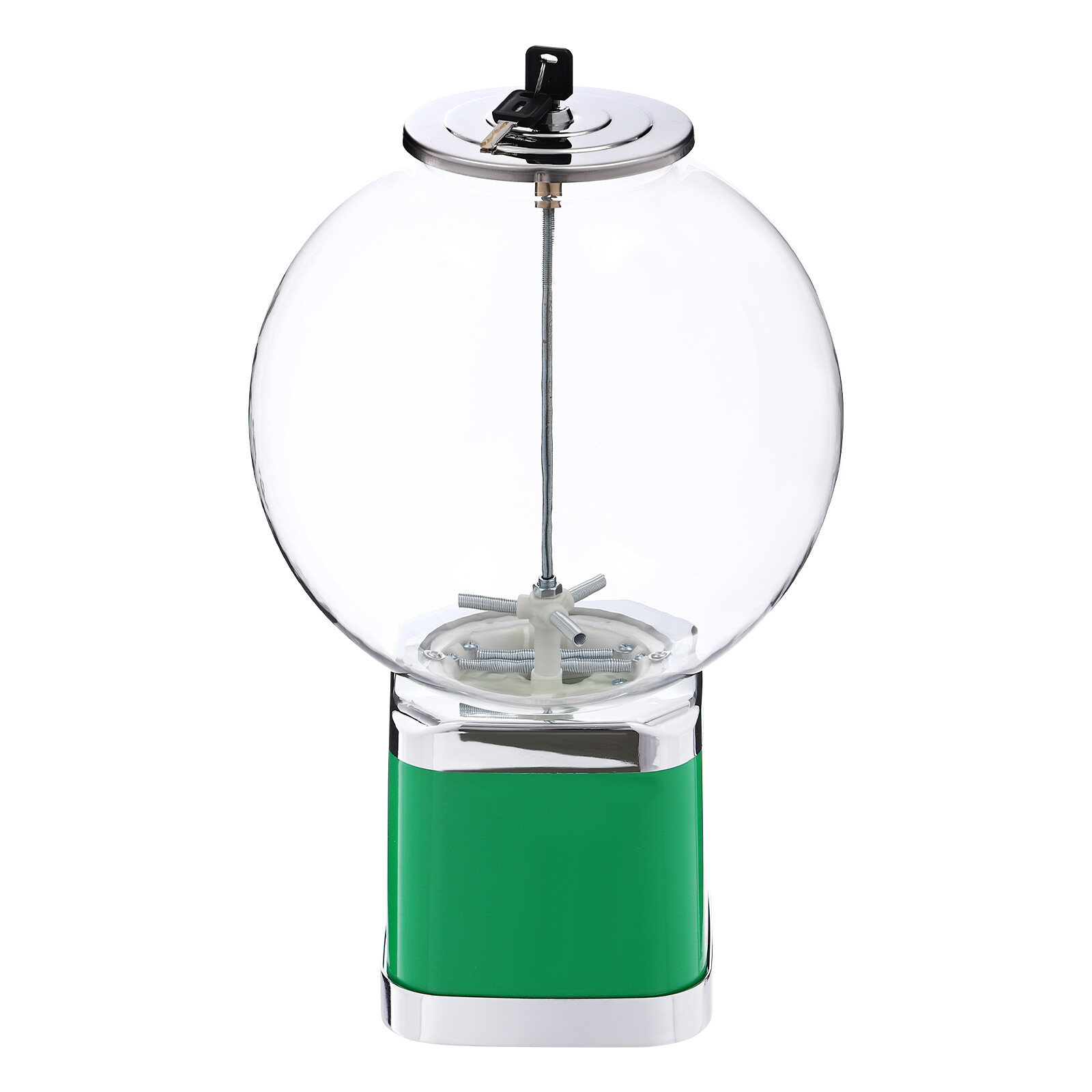 Gumball Machine With Coin Bank – Green Vintage Bubble Gum Candy Dispenser USA