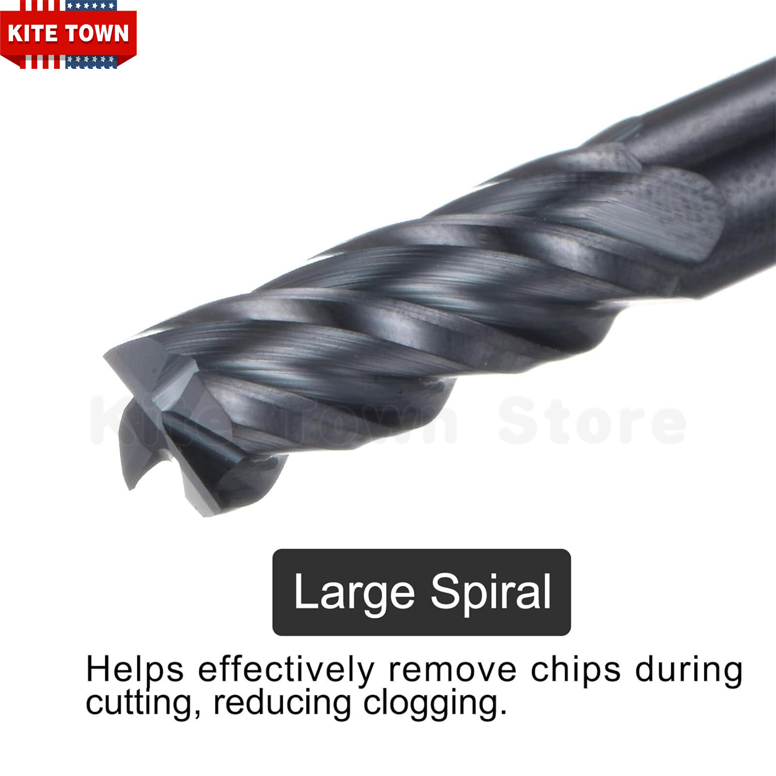 5Pcs 4-Flute 1/4″ x 3/4″ x 2-1/2″ Solid Carbide End Mills AlTiN Coated CNC Bit