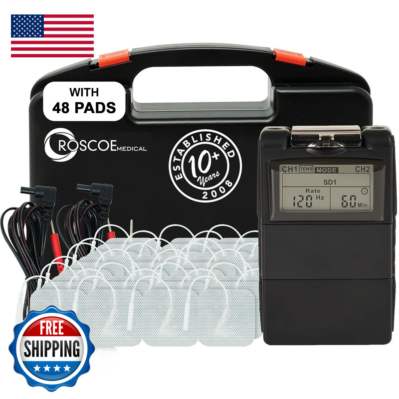 Roscoe Medical Ems And Tens Unit Muscle Stimulator 48 Pack Of Electrodes