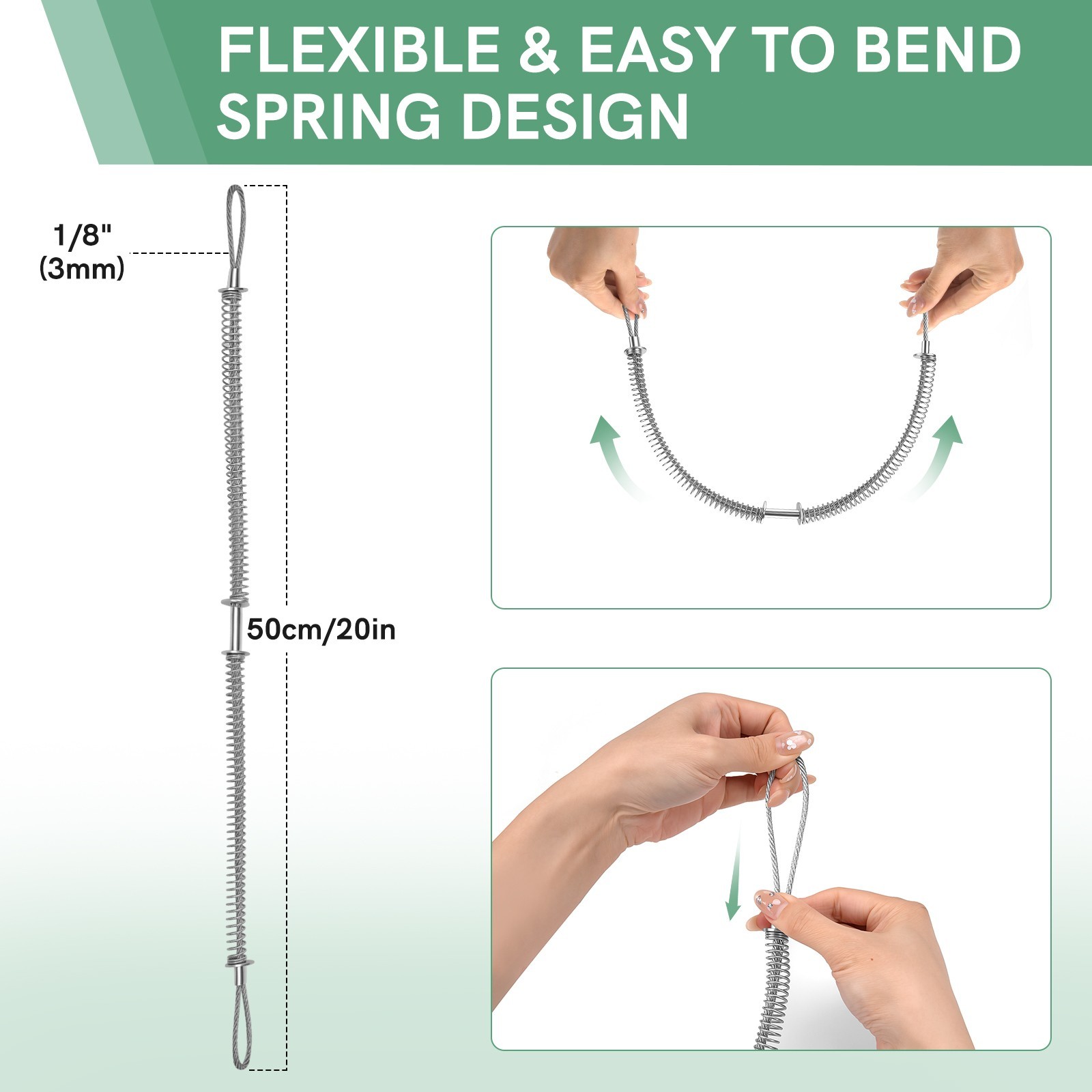 Explosion-Proof Hose Restraint – 20″ Anti-Whip Steel Cable for Pneumatic Lines