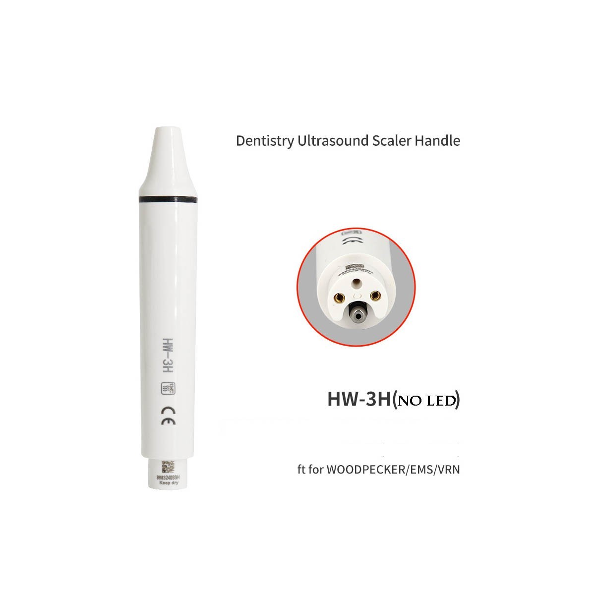 HW-3H Dental Detachable Ultrasonic Piezo Scaler Handpiece fit EMS Woodpecker