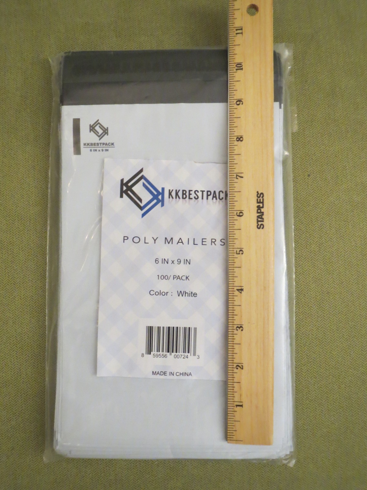 KKBESTPACK Poly Mailers Envelope Shipping Bags, 6″ x 9″, White, 100 Count