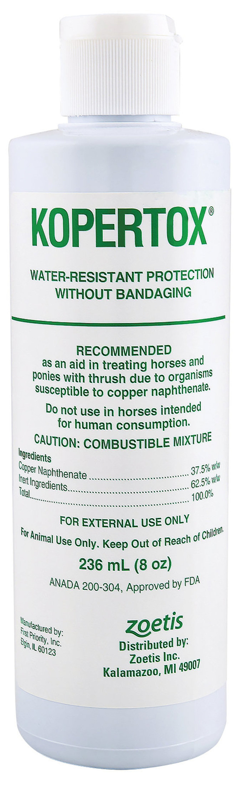 Kopertox Copper Treatment Footrot Trush Water Resistant Horse and Hoof Care 8oz