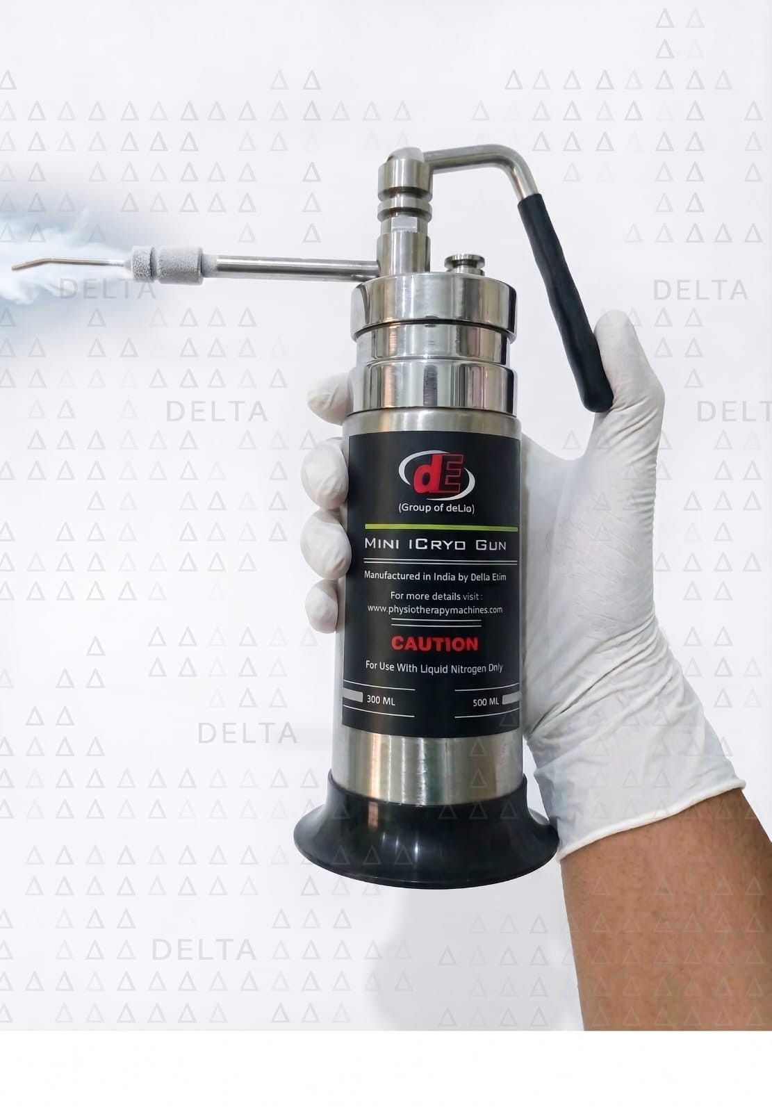 Advanced LN2 Handheld Mini Cryo Tank With 5 Probes Stainless Steel Can.