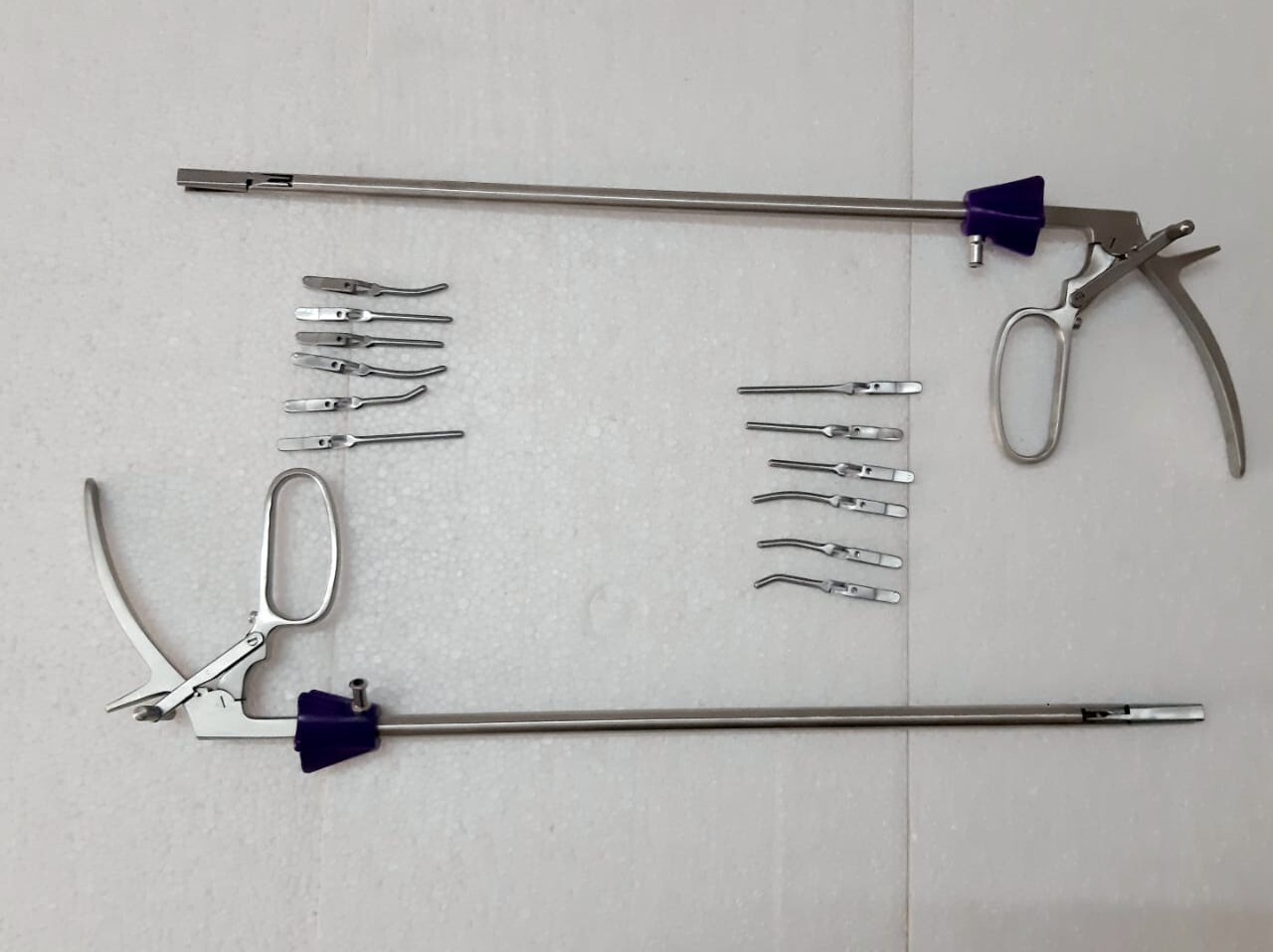 Laparoscopic Laparoscopy Bulldog Clamp Forceps 10mmx330mm 6 Clips 2 set