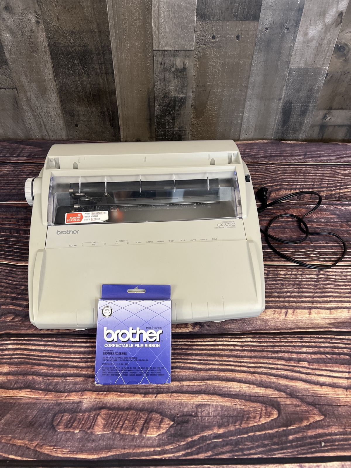 Brother Correctronic GX-6750 Electronic Typewriter With Xtra Ribbon