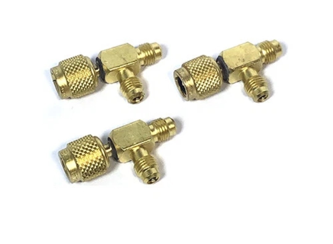 3pck CPS Products AVT45 1/4in SAE Mx1/4in SAE F Knurlx1/4in SAE M Adapters
