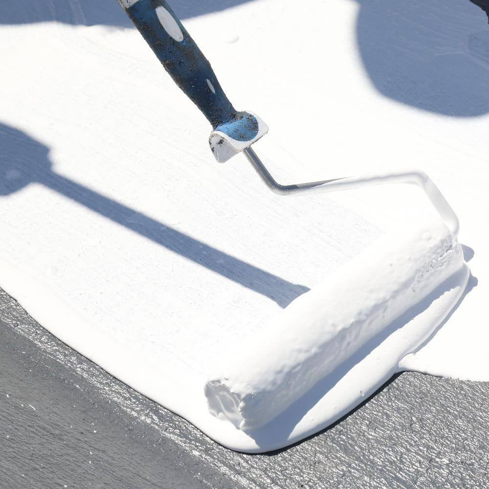 5 Gal. White Maximum-Stretch Rubber and Acrylic Reflective Roof Coating