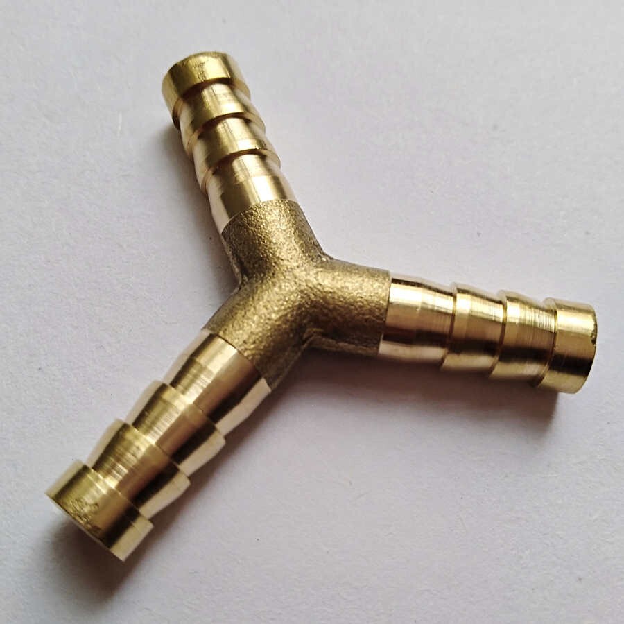 5/16″ HOSE BARB Brass Pipe 3 WAY Y Fitting Thread Gas Fuel Water Air B162
