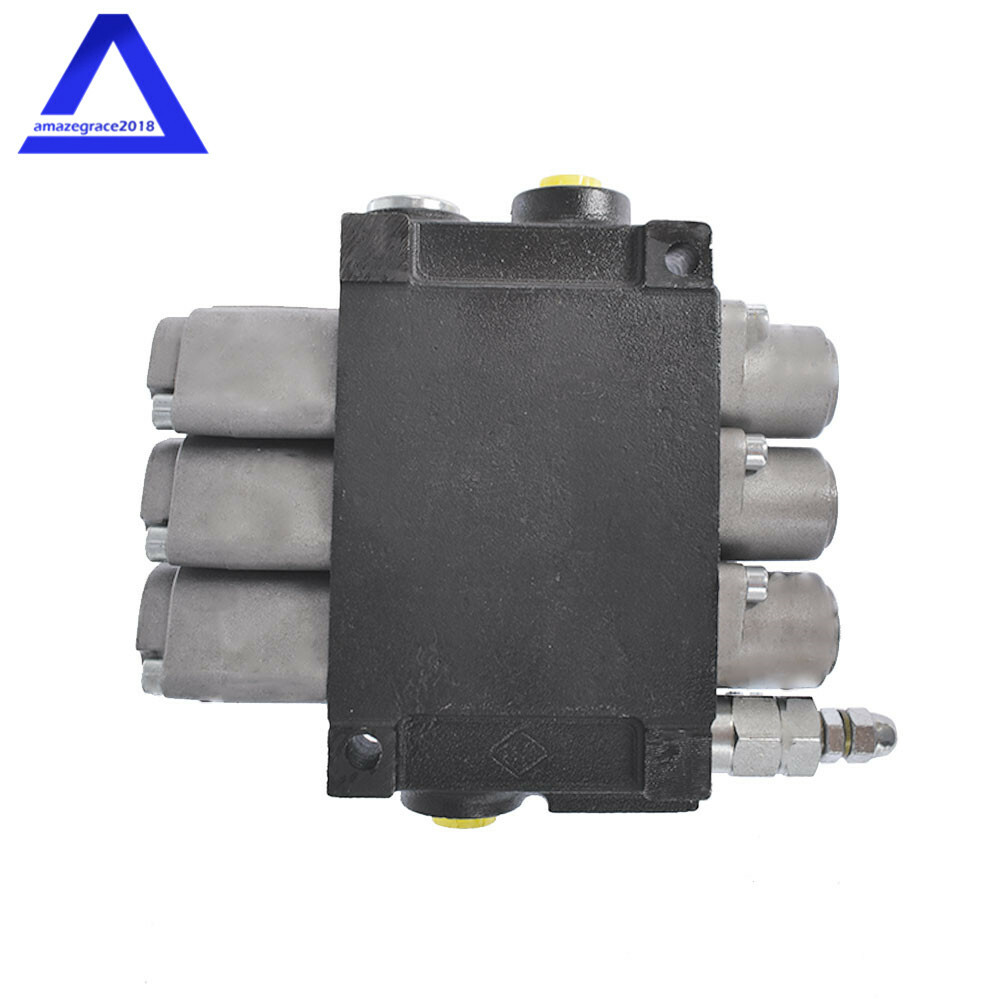 3 Spool Hydraulic Control Valve Double Acting 13 GPM 3600 PSI SAE Ports