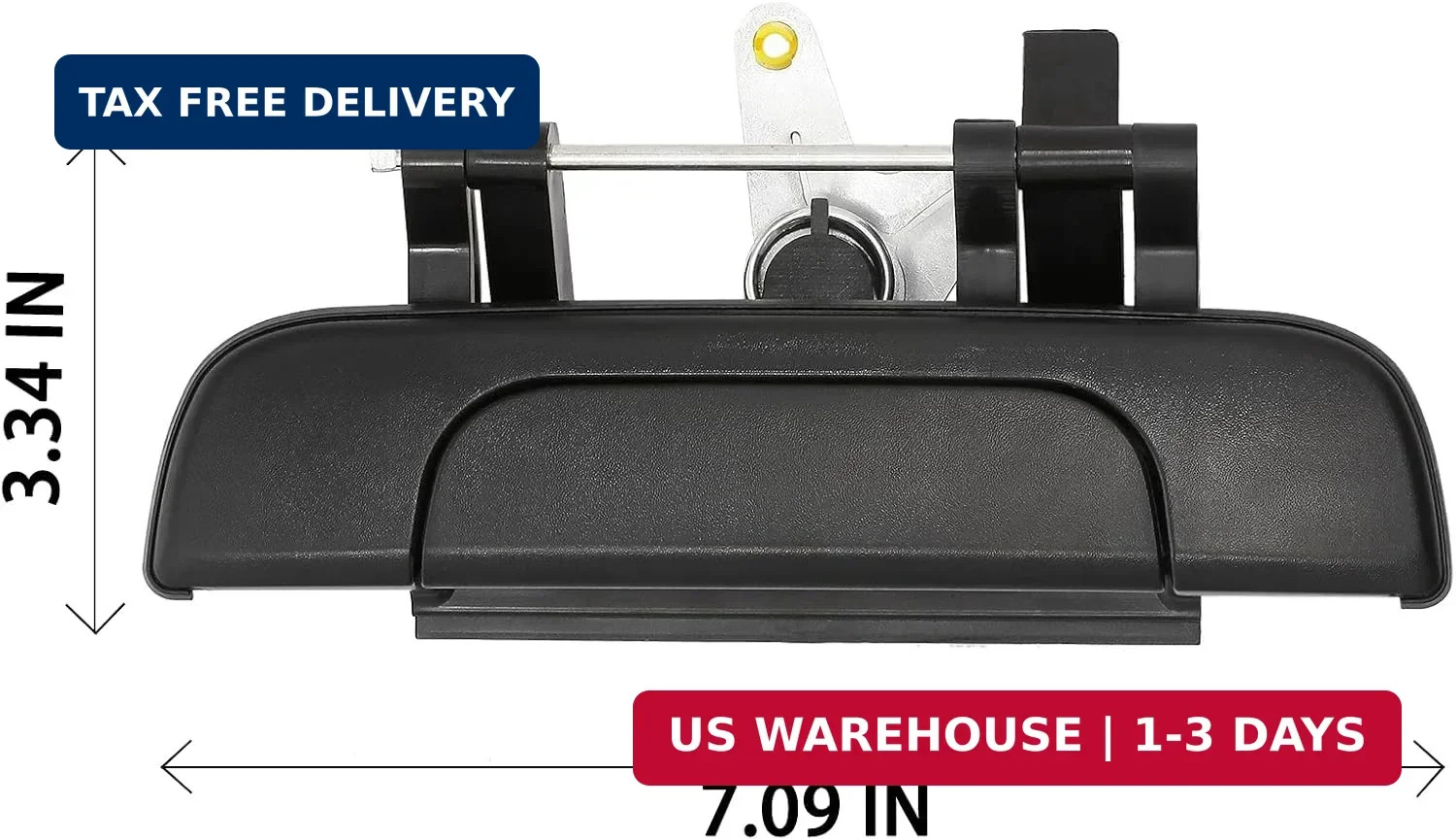 Tailgate Door Handle, Compatible with 1995-2004 Toyota Tacoma Pickup, Exterior R
