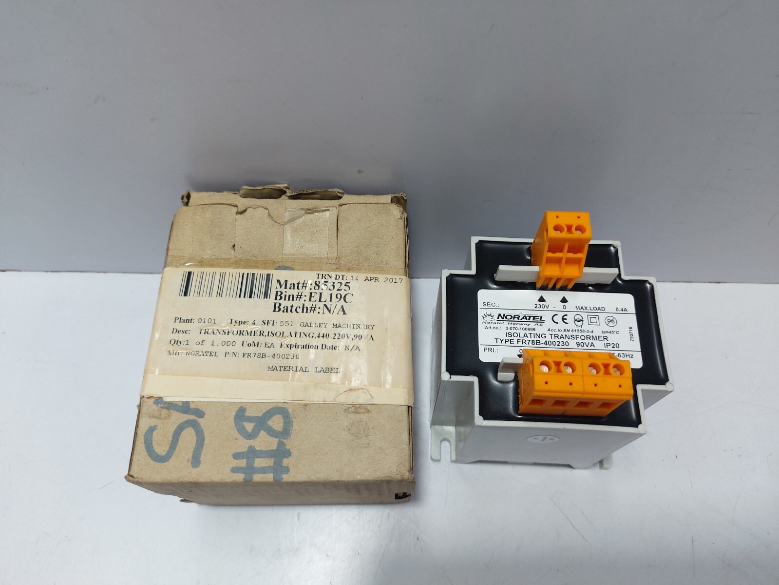 Noratel FR84B-400230 Isolating Transformer 90VA
