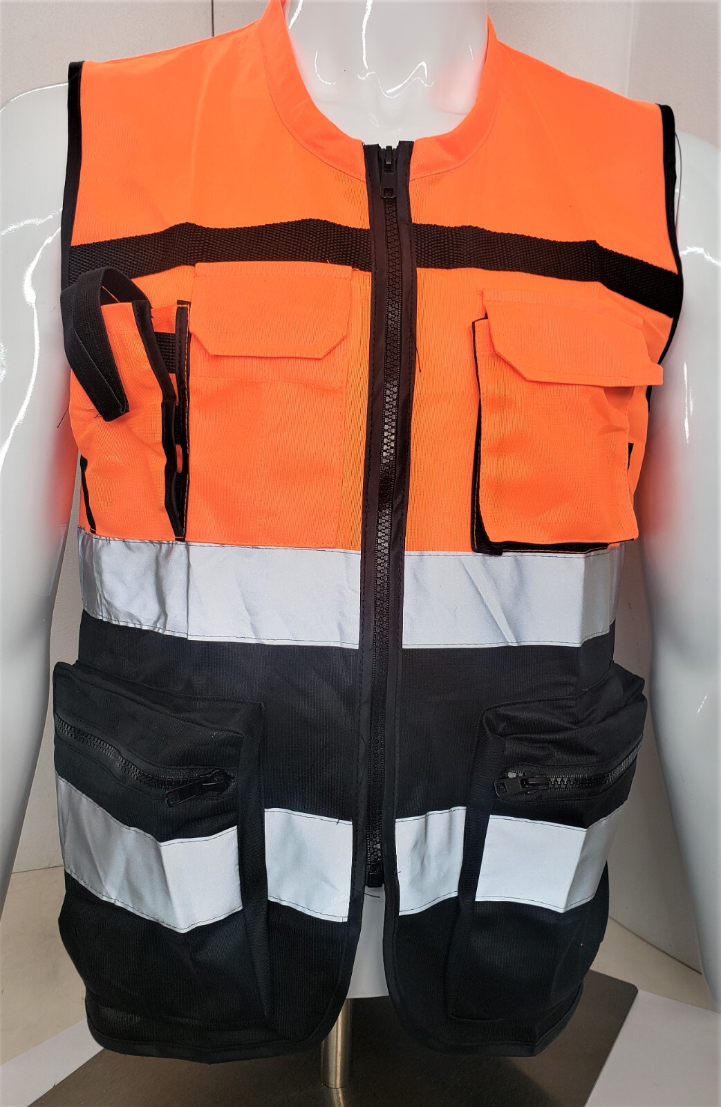 FX SAFETY VEST – Class 2 High Visibility Reflective ORANGE Safety Vest