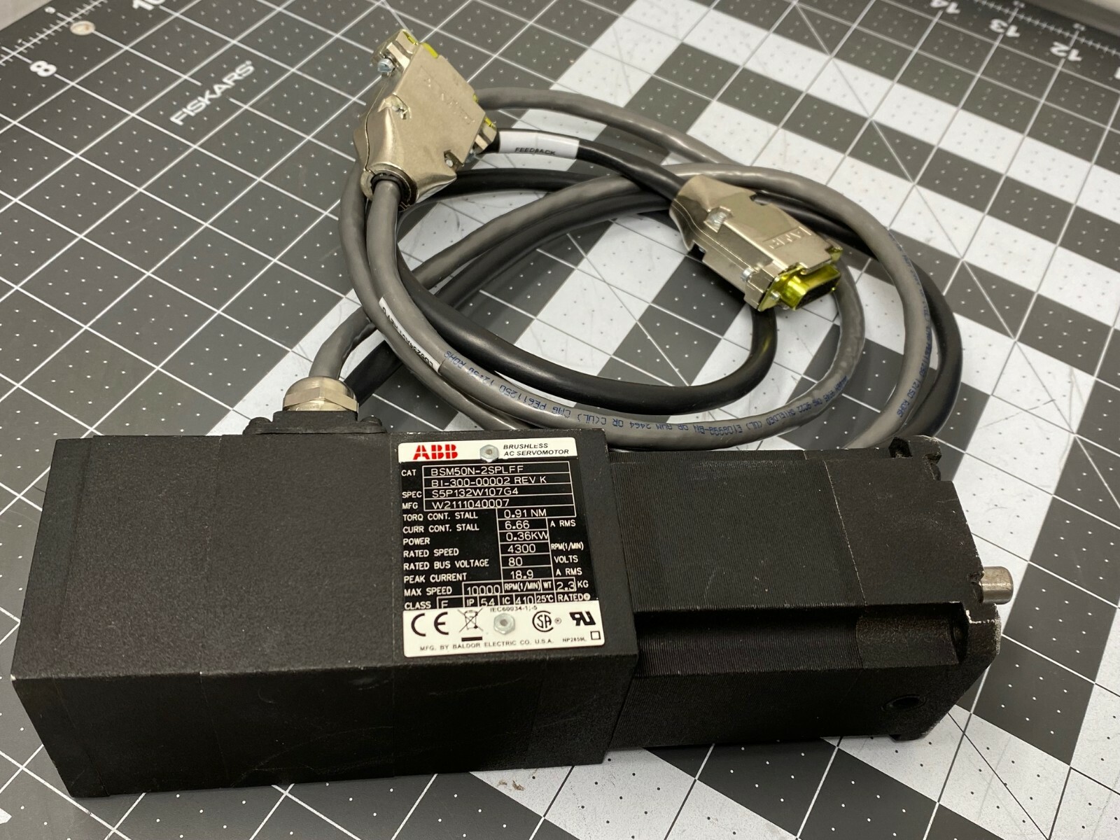 ABB BALDOR RELIANCE BSM50N-2SPLFF S5P132W107G4 Brushless AC Servomotor ( NEW )