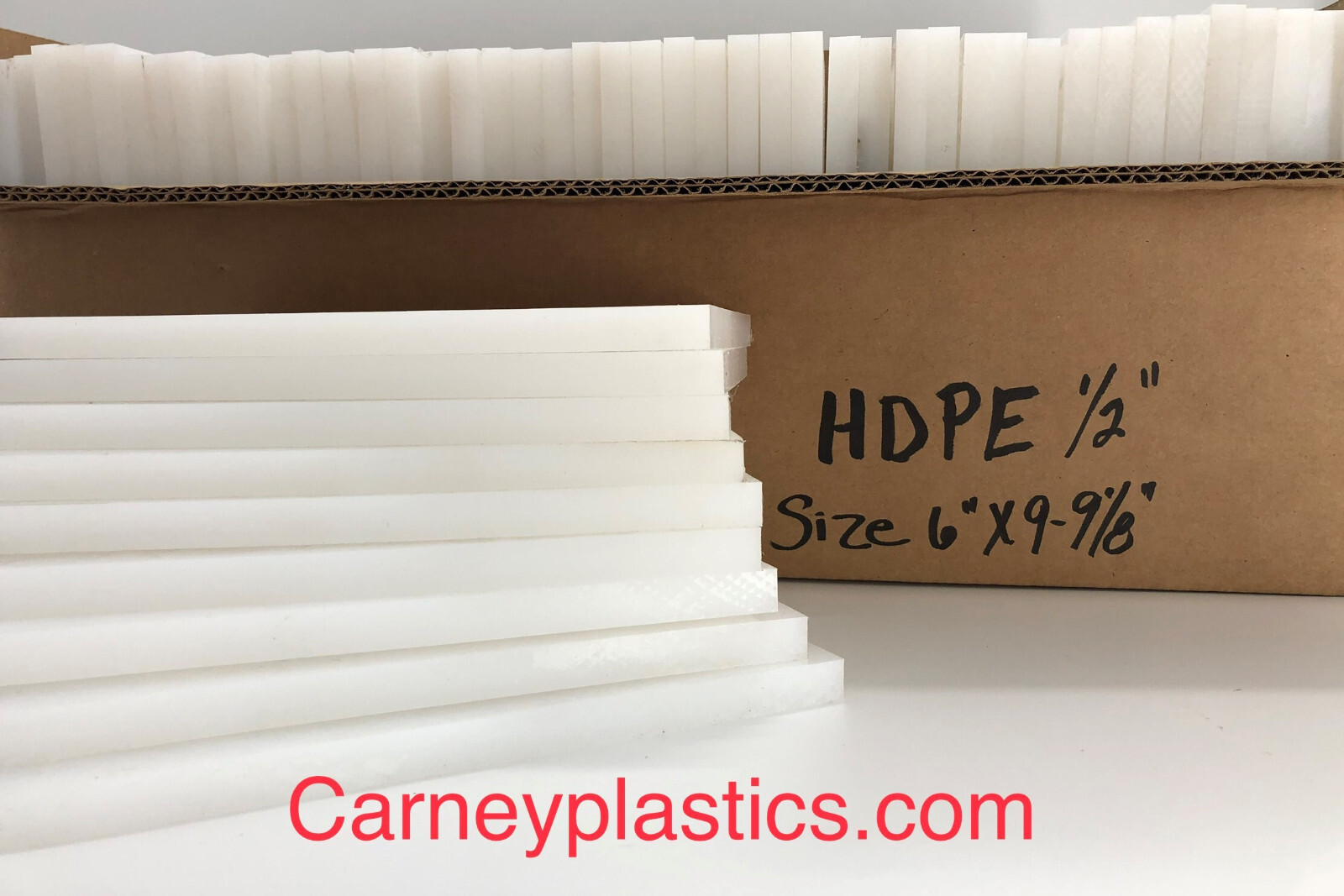 HDPE Polyethylene Plastic 1/2″ x 6″ x 9″ – 2 piece Bundle