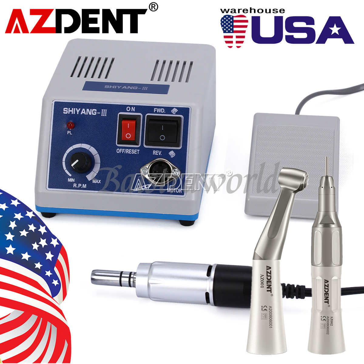 Dental Lab Marathon Electric Micromotor/ E-Type /Contra Angle/Straight Handpiece