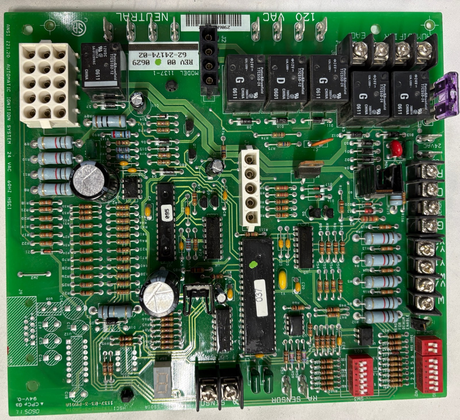 Rheem Ruud 62-24174-02 Furnace Control Board OEM 1137-1 Works Perfect Shipped!