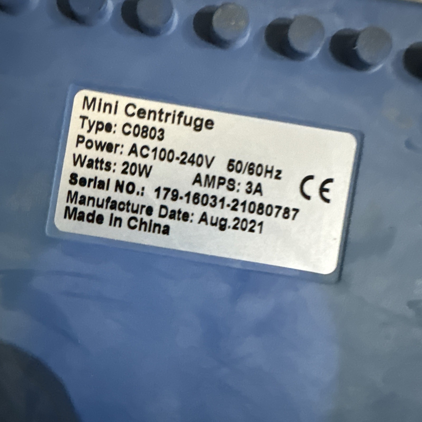 VWR Type C0803 Mini Centrifuge 76269-064