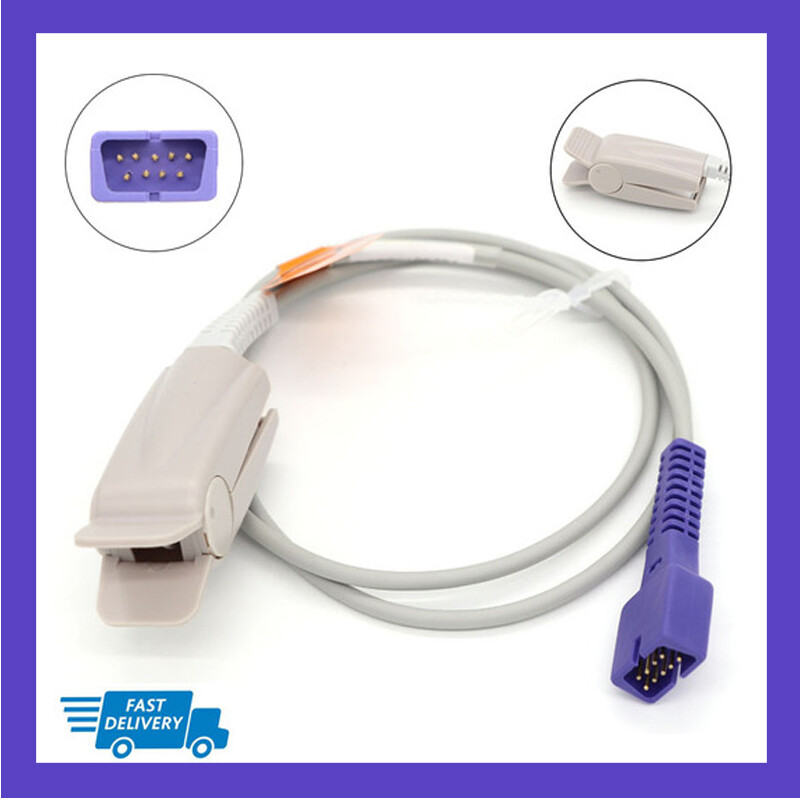 2Pcs Adult Finger Clip SpO2 Sensor Probe Compatible with NELLCOR WeIch Allyh 1m