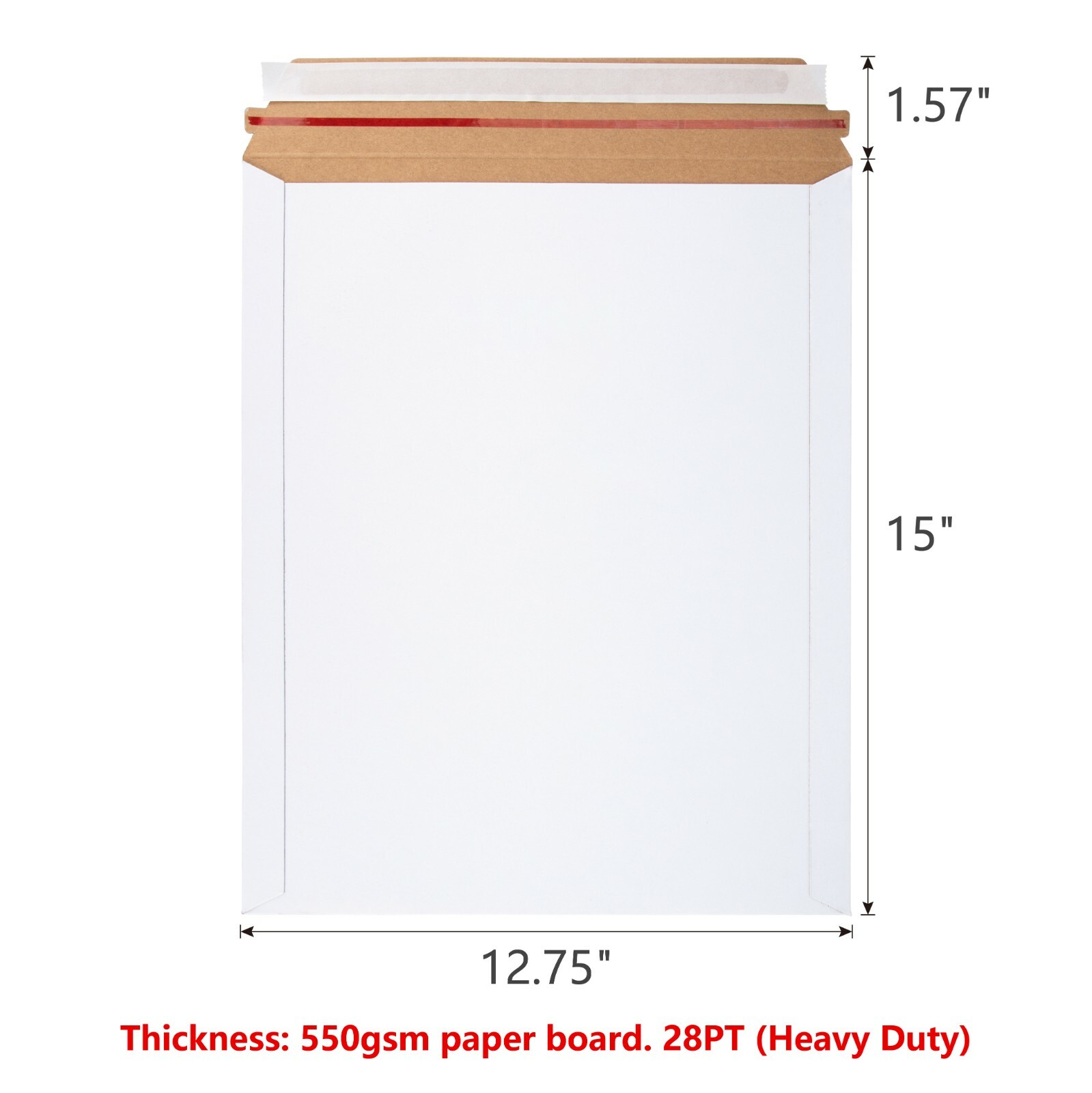 KSK Packaging 12.75″ x 15″ Rigid Mailers Flat Board/Paper Board Heavy Duty