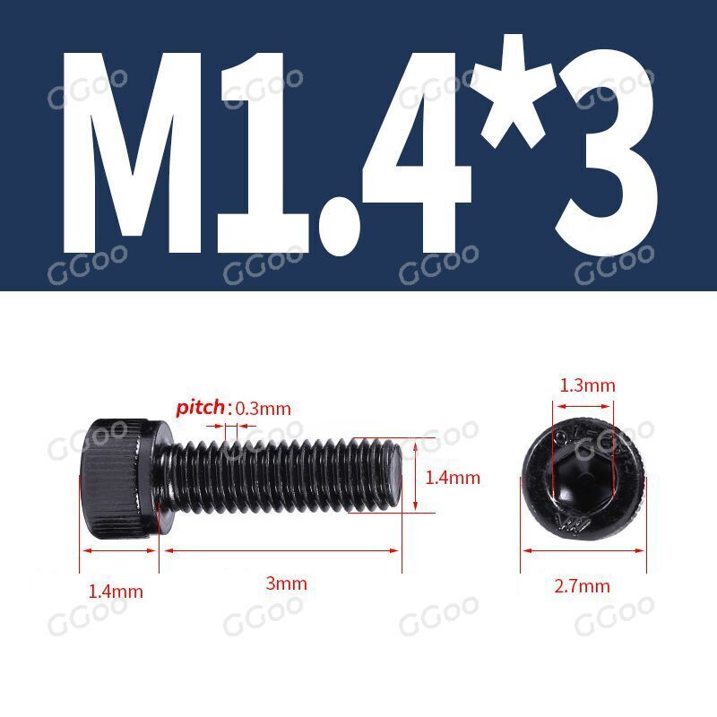 M1.4 M2 M2.5 M3 M4 M5 M6 M8 M10 M12 SOCKET CAP HEAD SCREWS BLACK HEX ALLEN BOLTS