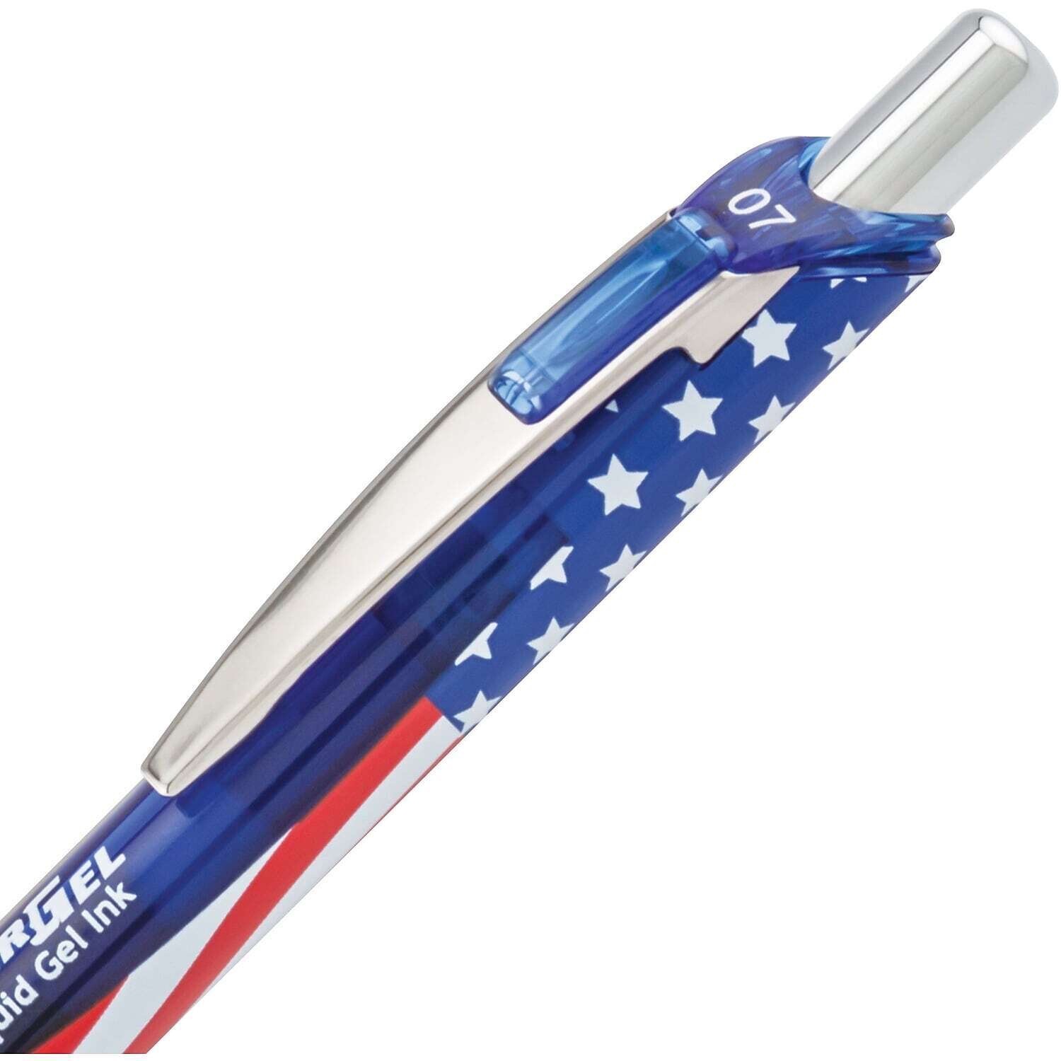 Pentel EnerGel RTX 0.7 STARS STRIPES 3 BLACK LIQUID GEL PEN SEMPER FI MARINE👍3