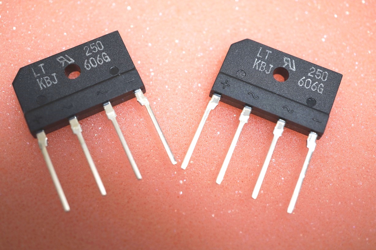 Lot of 2 – Liteon Semi Bridge rectifier KBJ-606G KBU-606 600V 6A KBJ606G