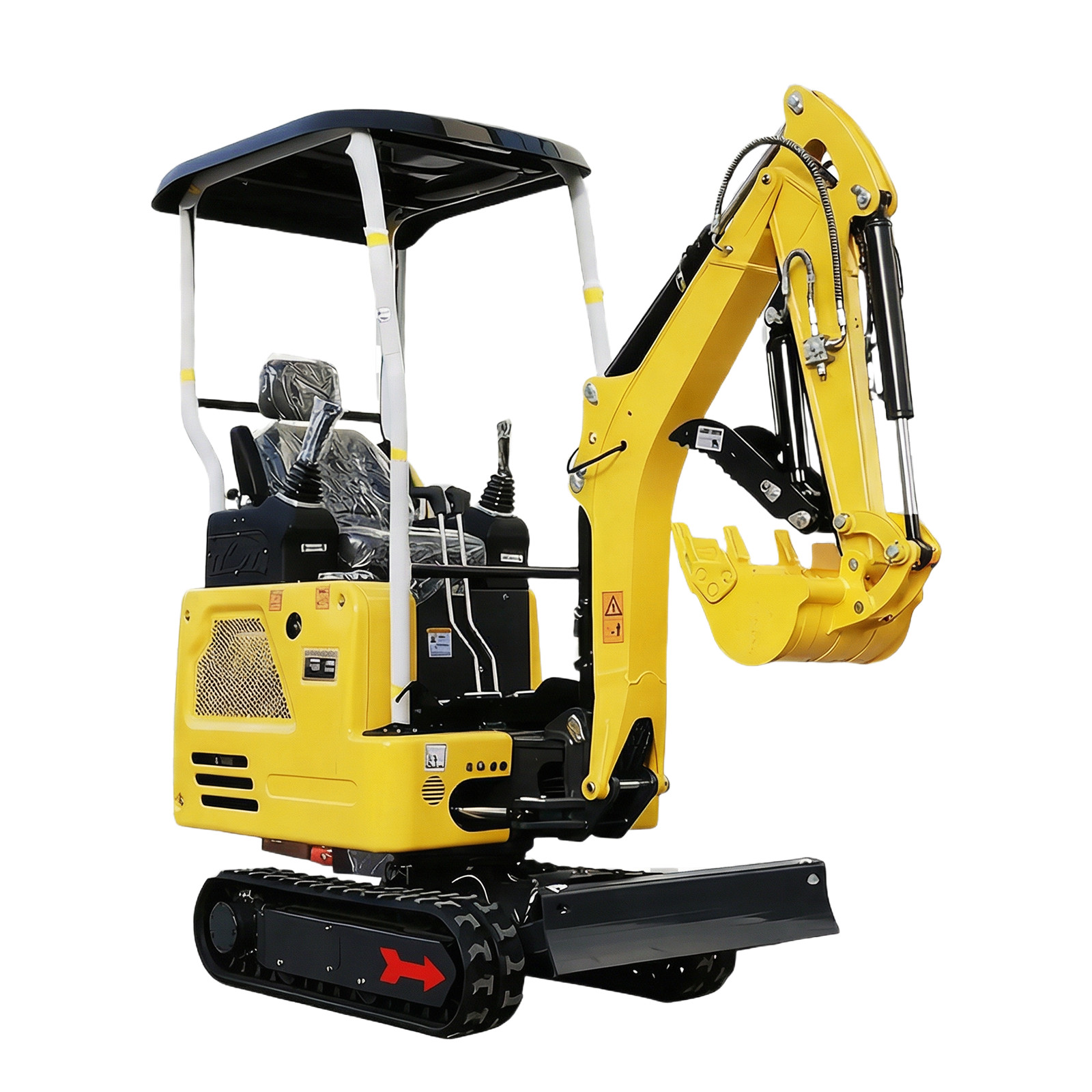 1.8TON Mini Excavator Kubota Engine Side Swing & Extendable Tracks 7 Attachments