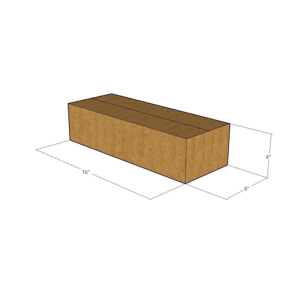 10 16x6x4 Kraft Brown Corrugated Shipping Boxes 32 ECT Single-Wall New
