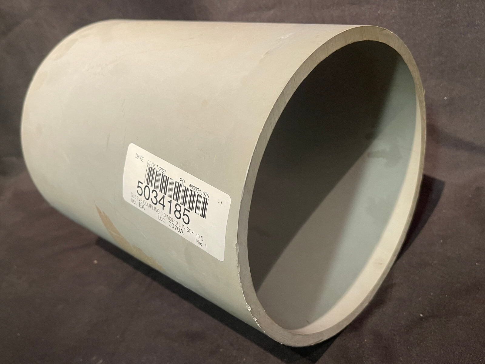 6″ Grey PVC Slip Joint Coupling Schedule 40 Gray Electrical Conduit Pipe Fitting