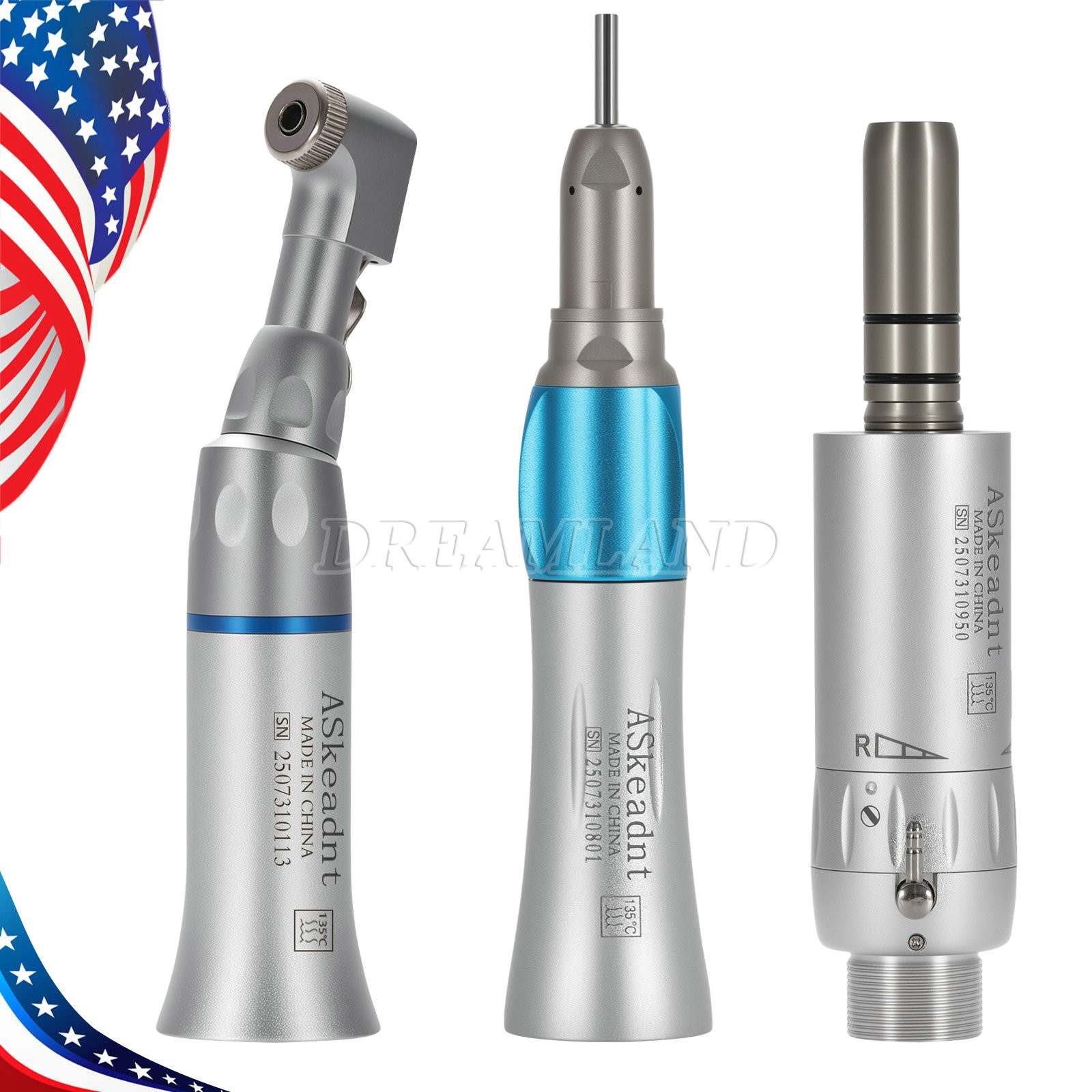 NSK Style Dental Slow Low Speed Handpiece Straight Contra Angle Air Motor 4/2H