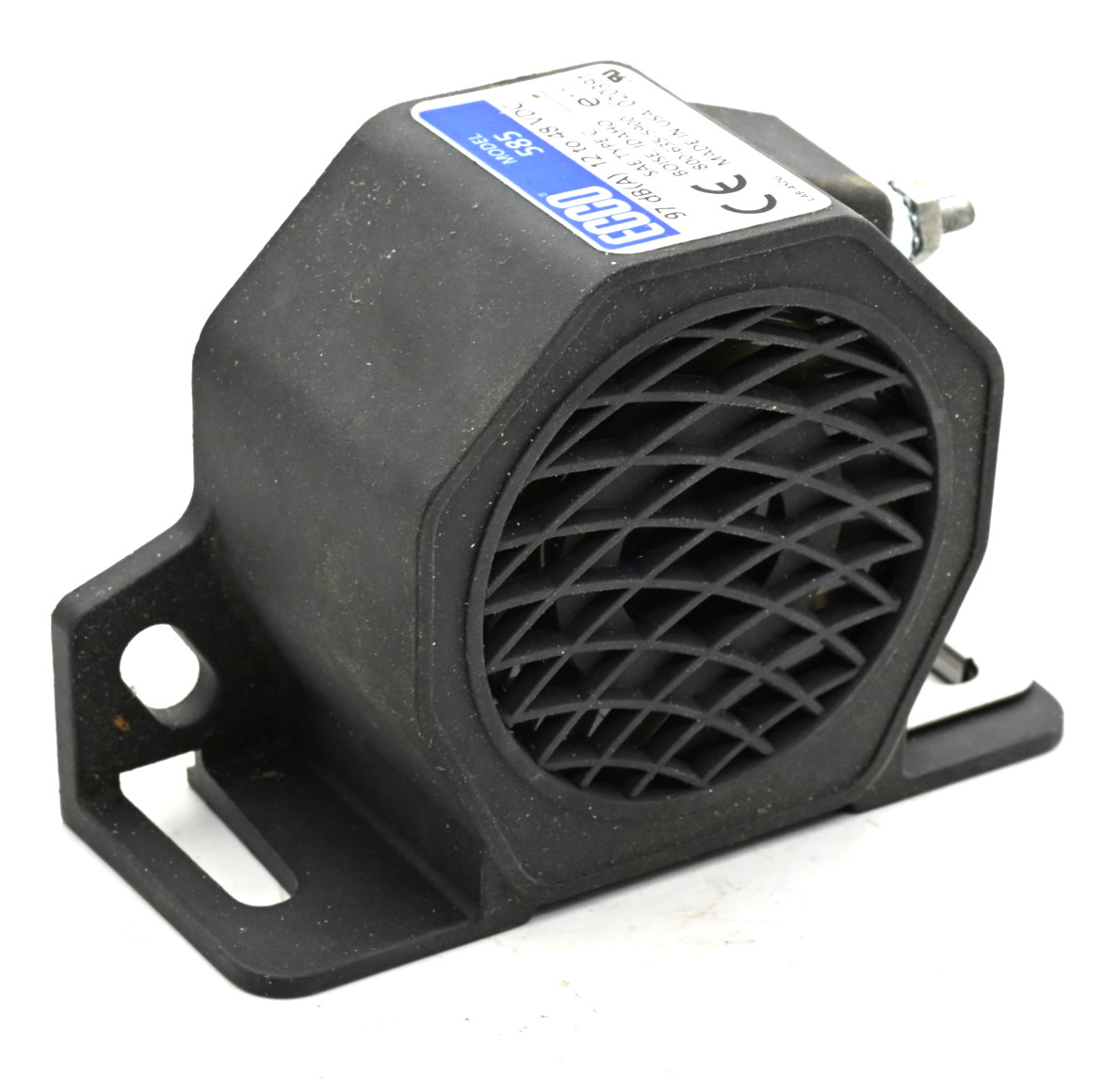 ECCO Model 585 Back Up Alarm, 97dB, 2-1/2 In., 12-48VDC SAE Type C