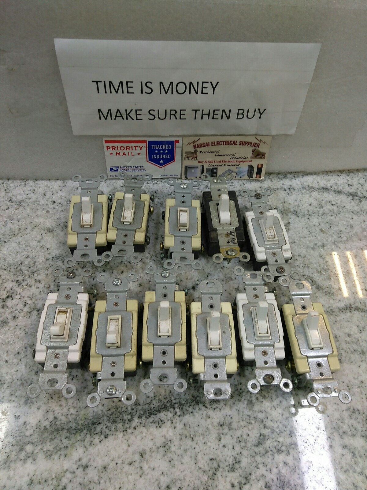 (LOT OF 9) 4 way MIXED MAJOR BRAND,HEAVY DUTY Switch 15 Amp 120/277 VAC (BB1